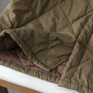 레트로 따뜻한 면 퀼팅 롱 미디 스커트 하이 웨이스트 A라인 스커트 중년 및 노년 여성용 다이아몬드 패턴 하프 스커트