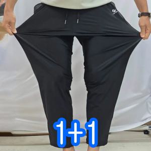 1+1 냉동고 바지 아이스 슬랙스 쿨링 냉감 쿨 스판 밴딩 작업 팬츠 여름 제핑