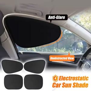 자동차 측면 창용 여름 정전기 햇빛 가리개 4층 햇빛 가리개 커튼 눈부심 방지 UV 차단제 자동 태양 보호 커버