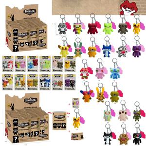 애니메이션 피규어 퍼글러 못난이 몬스터 귀여운 치아 열쇠고리 핸드헬드 블라인드 박스 인형 창의적인 못난이 귀여운 장식품 모델 장난감 인형