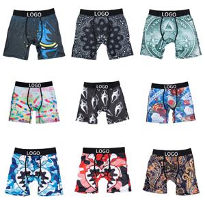 섹시한 남성 속옷 메쉬 통기성 크로치 남성 팬티 남성 팬티 플러스 사이즈 L-2XL 남성 박서 반바지 프린트 남성 드로즈