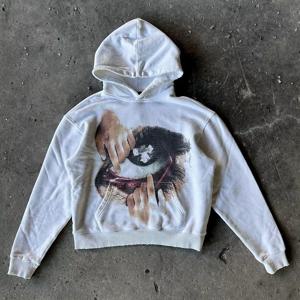 여성 스웨트셔츠 스트리트웨어 Y2K 후디 미학 그래픽 프린트 옷 오버사이즈 풀오버 후디 스웨트셔츠 가을 옷