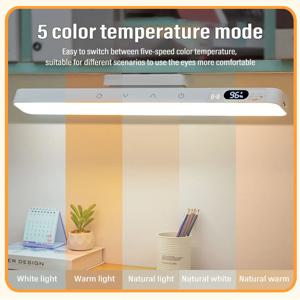 스마트 터치 테이블 램프 마그네틱 데스크 램프 내장형 2000mAh 배터리 독서용 캐비닛 거울 침대 옆 충전식 야간 조명