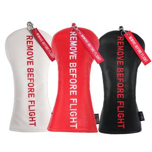 레드 비행 전 제거 골프 헤드커버 골프 460CC 드라이버 커버 우드 하이브리드 말렛 커버