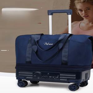 대용량 여행 가방 바퀴 달린 만능 휠 캐리어 백팩 학생용 수납 배달 가방 옥스포드 천