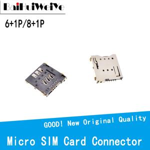 1PCS 새로운 좋은 품질 마이크로 SIM 카드 커넥터 패치 셀프 피어싱 6+1 P / 8+1 P SIM 카드 슬롯 소켓 MUP-C792