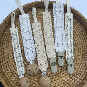 레이스 아기 젖꼭지 클립 체인 유행 천 & 플라스틱 젖꼭지 홀더 젖꼭지 손실을 방지하기위한 Teether 장난감 클립