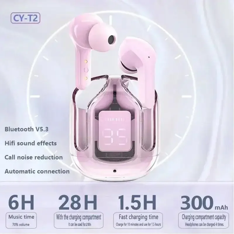 AIR31 TWS 헤드폰 5.3 무선 이어폰 Bluetooth 헤드셋 소음 차단 Huawei Xiaomi iPhone 용 HD HiFi 스테레오 이어 버드