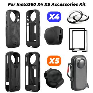 인스타360 X5 X4 소프트 실리콘 렌즈 보호 커버 파노라마 카메라 렌즈 캡 스크린 보호기 인스타 360 X4 X5 액세서리용