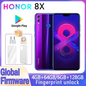 HONOR 8X 스마트폰 글로벌 펌웨어 CPU Haisi Qilin 710 6.5인치 3750mAh 후면 카메라 20MP 듀얼 SIM 중고 전화