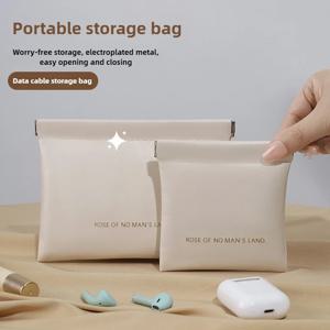 2025 폐쇄 총알 가방 미니 PU 이어폰 보관 가방 캔디 컬러 동전 가방 제로 지갑 립스틱 보관 가방 XL01