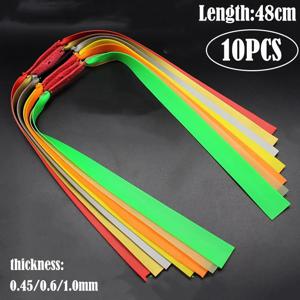 강력한 투석기 라텍스 테이프, 탄력있는 천연 고무 새총, 플랫 탄성 밴드, 사냥 교체 액세서리, 10 개