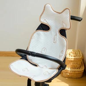 아이스 실키 섬유 원단 트롤리 쿠션 패드, 사계절용 통기성 아기 식탁의자 매트, 세탁기 사용 가능 여름 쿨링 매트