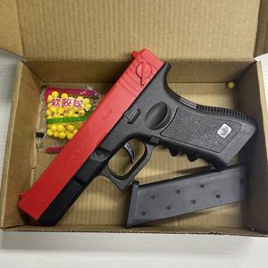 고품질 소프트 총알 에어건 매뉴얼 G17 글록 장난감 총 하부 탄창 레이저 야외 스포츠 CS 게임 무기 어린이 선물