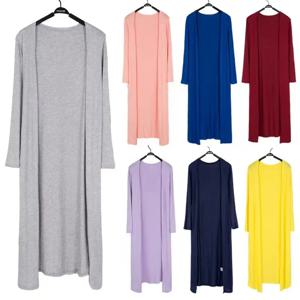 여름 가을 12 색 여성 모달 롱 가디건 여성 코튼 스웨터 가디건 긴 소매 여성 캐주얼 코트 숙녀 겉옷