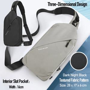 남성 슬링 백 방수, 브랜드 L&M 남성용 숄더백 경량, 고품질 가슴 패킷, 도난 방지 크로스 백팩