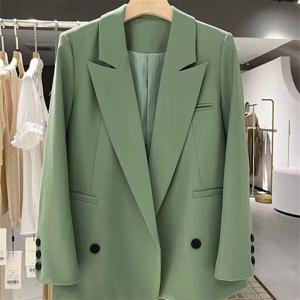 새로운 여성 우아한 스트레이트 정장 재킷 캐주얼 오피스 레이디 블레이저 하이 엔드 의류 봄 가을 카디건 재킷 여성 겉옷