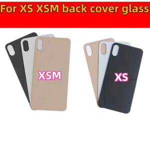 iPhone X/XS/XSMAX 후면 유리 패널 배터리 커버 큰 구멍 후면 도어 하우징 케이스 교체 부품 (3M 테이프 포함)