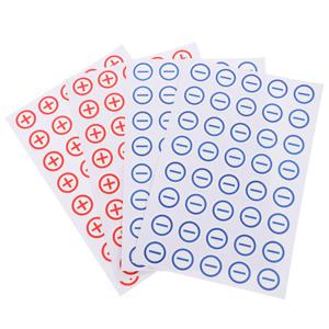 20mm 원형 극성 라벨 배터리 용 스티커 전기 기계 안전 데칼 명확한 식별 재료 강력