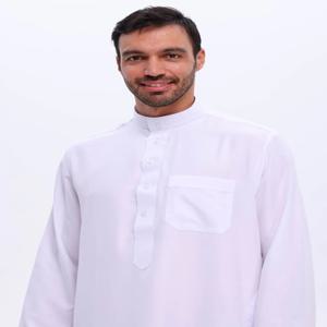 흰색 토브 남성 무슬림 의상 이슬람 의류 사우디 아라비아 로브 주바 토브 이드 젤라바 긴 소매 전통 다파 디쉬다샤