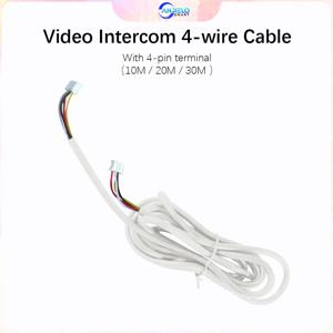 ANJIELO 4선 비디오 인터콤 시스템 케이블(4핀 터미널 포함) 10M 20M 30M 수형 커넥터
