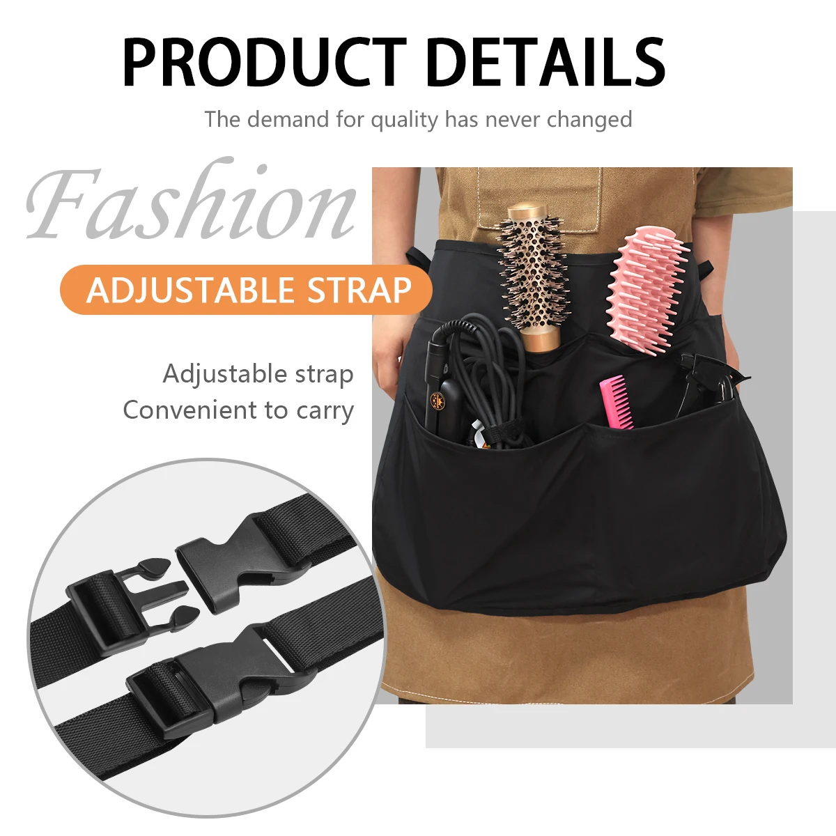 살롱 미용사 커팅 이발 스타일링 용품을위한 대용량 랩 가운 대형 포켓 하프 컷 디자인의 이발사 케이프