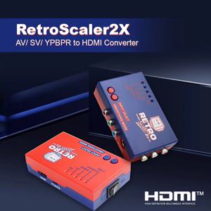레트로스케일러2x AV to HDMI ®   레트로 게임 콘솔용 컨버터 및 라인 더블러 PS2 N64 NES 드림캐스트 새턴 MD1 MD2