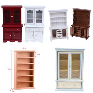 1/12 미니어처 옷장 TV 북 케이크 침대 옆 테이블 캐비닛 선반 다리 찬장 모델, 인형의 집 가구 장식, DIY 장난감