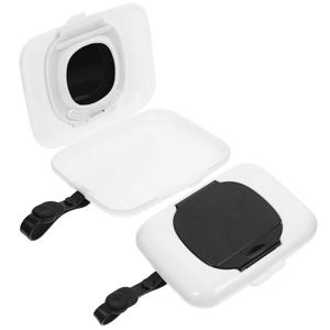 2 Pcs 아기 물티슈 디스펜서 휴대용 여행 젖은 티슈 케이스 홀더 경량 야외 리필 가능 저장 용기 실리카 젤