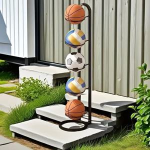 블랙 메탈 스포츠 이벤트 주최자 - 다양한 종류의 공에 적합한 내구성 있는 소재로 제작된 보관 랙