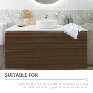 나무 무늬 바닥 스티커 방수 PVC 붙이는 바닥 타일 주방 욕실 사무실 가정 장식용 자르기 쉬운 셀프 접착
