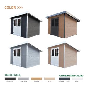 새로운 디자인 - 방수 목재 플라스틱 복합재 벽 플랫 팩 조립식 주택 조립식 하우스 캐빈 창고 야외용