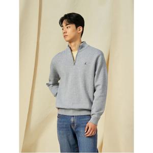 [신상40%OFF] 코튼 베럴비 반집업 니트