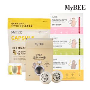 [세탁올인원 SET] 캡슐세제1팩+건조기시트1팩+울 드라이어볼6EA