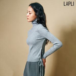 [최초가 79000원] 하이넥 스트링 골지 티셔츠_LKTSF123015