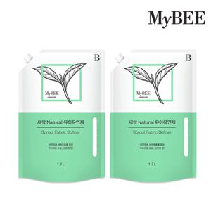새싹내추럴 유아유연제 리필(1200ml)x2팩