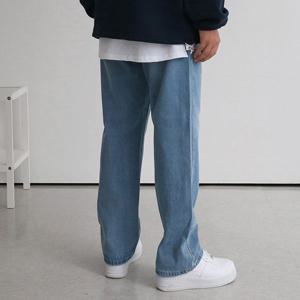 [하프클럽] 와이드 밴딩 남자 청소년 청바지 일자 데님팬츠 고등학생옷