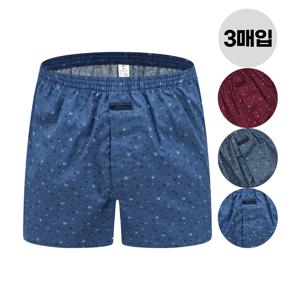 남성 면100 분리 기능성 그물 망 주머니 트렁크 팬티 사각팬티 3매입
