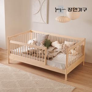 뉴피터 SE0등급 키즈 데이베드 가드형 원목 침대 SS+포켓 유로탑매트