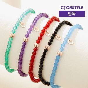 [정가 149000원] [CJ단독] 14K핑크골드 천연비드팔찌 5종 택1