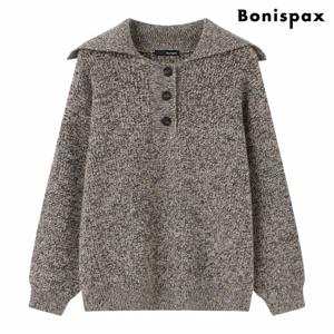 정상가:79,000원 ㅣ 보카시 세일러 카라 오버핏 니트 (XP4KT001L0)