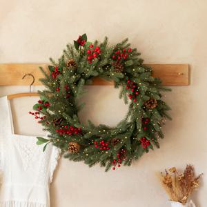 제이닷 60cm 프리미엄 크리스마스 리스 PE 100