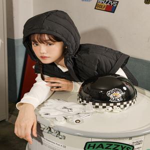 헤지스 골프 여성 [[24FW]] HWJU4D992BK [ONLINE EXCLUSIVE][Afterhours캡슐] 블랙 여성 퀼팅 후드패딩 베