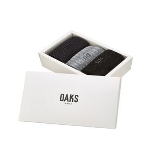 닥스 골프 [[25FW]] DGSS5F902BK [ONLINE EXCLUSIVE] 블랙 패턴 콤비 3족 양말 세트