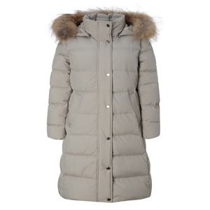 헤지스 골프 여성 [[24FW]] WWJU4D942I3 [스테디셀러]탈착후드 덕다운 롱패딩 (BEIGE)