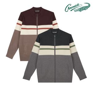 컬러 블록 풀집업 니트 CDAA9KJ3372