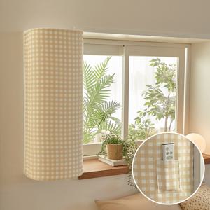 창문형 에어컨커버 캔디체크 3colors (파세코형/삼성형)