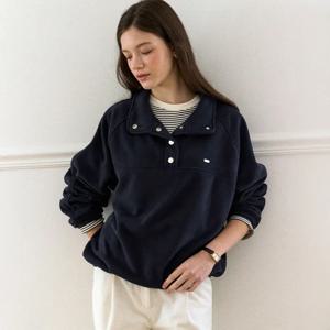 [아워호프] Hope Snap Fleece Sweatshirt - Navy [H25WT-TS03-NAV]