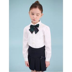 [10%OFF][Essential] 여아 옥스포드 셔츠 & 리본타이 세트 - 화이트(BI5164GE11)