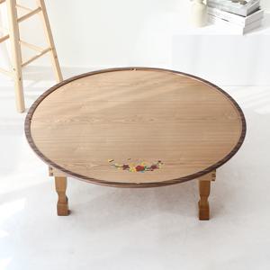 원3.0 메이플 매화상감 유전 접이식 원형밥상 90센티 5인용 6인용 원형상 대형